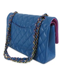 Pre-Loved by Azura Reborn - Pre-Loved Medium Classic Lambskin Rainbow Hardware Double Flap