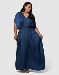 Pink Dusk by Curve Project - Aphrodite Satin Maxi Dress