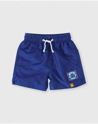 Goldie + Ace - Nautical Flag Board Shorts - Babies-Kids