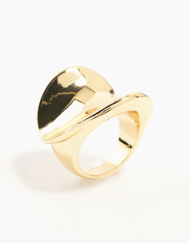 Lovisa - Gold Plated Statement Wave Ring
