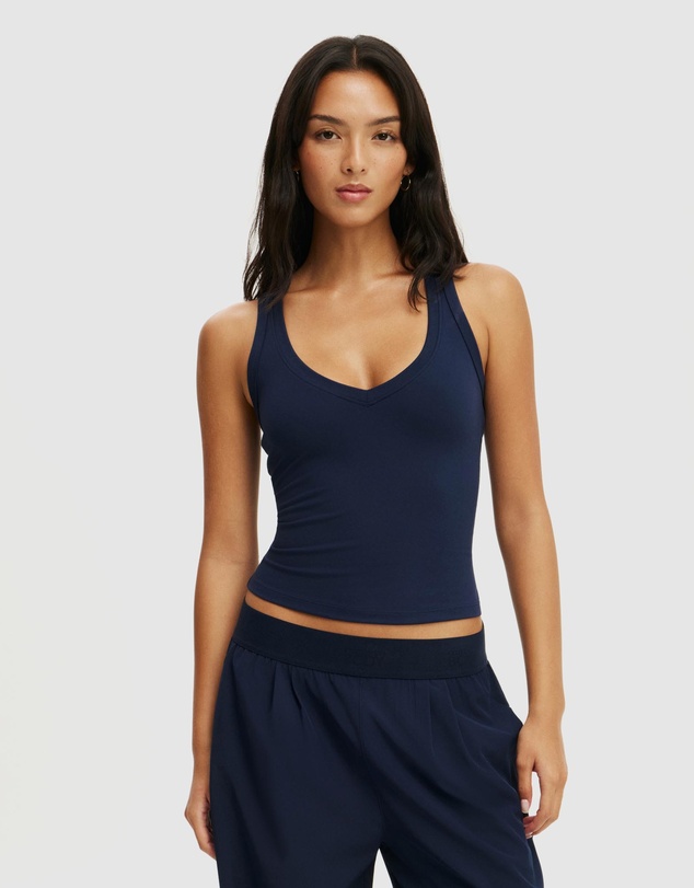 Cotton On Body Active - Ultra Soft Plunge Front Racer Tank