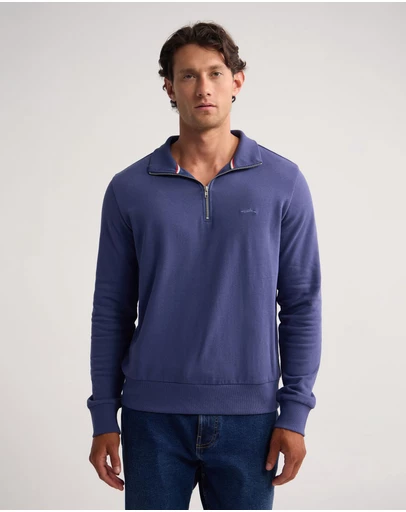Oxford - Wyatt Zip Neck Sweatshirt