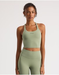 Upstate - Air Sculpt Strappy Sports Tank - Olive