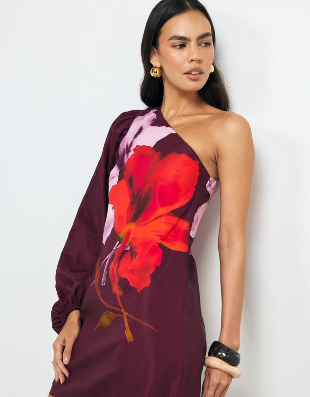 AERE - Ravenna One Shoulder Mini Dress