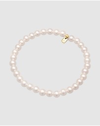 Kuzzoi - ICONIC EXCLUSIVE - Bracelet Trend Elegant with Shell Core Pearls in 925 Sterling Silver Gold Plated