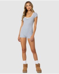 EDIKTED - Lincoln Ribbed Romper
