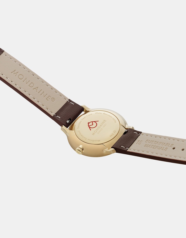 Mondaine - Mondaine Doppio Brown Leather 33mm Watch