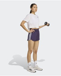 adidas Performance - Pacer Training 3-Stripes Woven High-Rise Shorts Womens