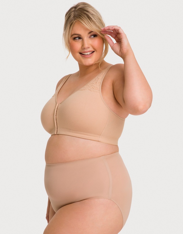 Ava & Audrey  - Ava & Audrey Hannah Cotton Wire-free Front Opening Bra
