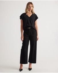 Decjuba - Shay Slub V Neck Tee