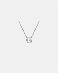 Zoe Olivia - 9K White Gold Initial G Necklace