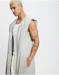 Surrounded By Ghosts - The Mercury French Terry Hooded Sleeveless Cardigan
