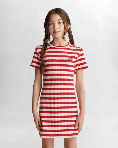 Gant - Striped Rib T-Shirt Dress