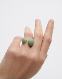 PDPAOLA - Green Aventurine Gravity Ring