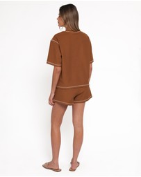 Petal & Pup - Melody Knit Short Set - Chocolate