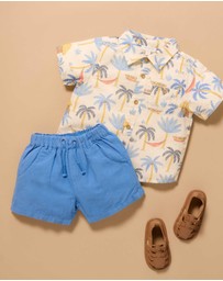 Purebaby - Linen Blend Short -Kids-Babies