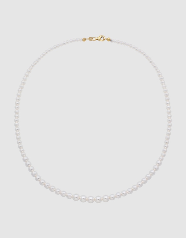 Elli Jewelry - Necklace Pearl Baroque Elegant 925 Sterling Silver Gold-Plated