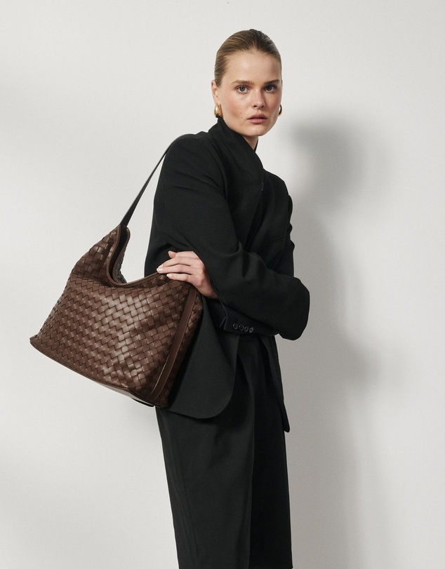 VESTIRSI - Bianca Woven Hobo Chocolate