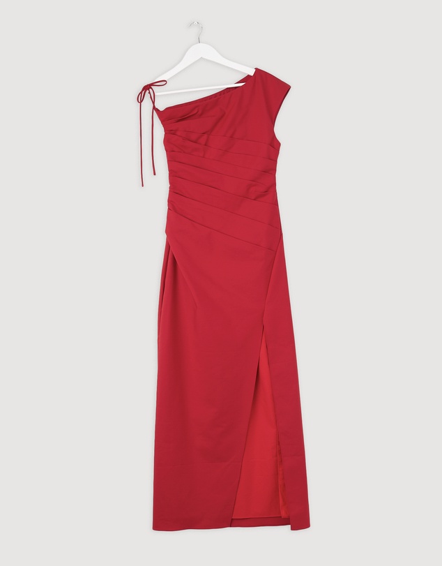 Repaired Shona Joy Lani Gathered Midi Dress - AU 8 by Revibe Online | THE ICONIC