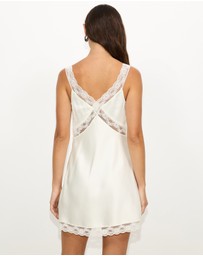 Dazie - Moonlit Lace Satin Mini Dress