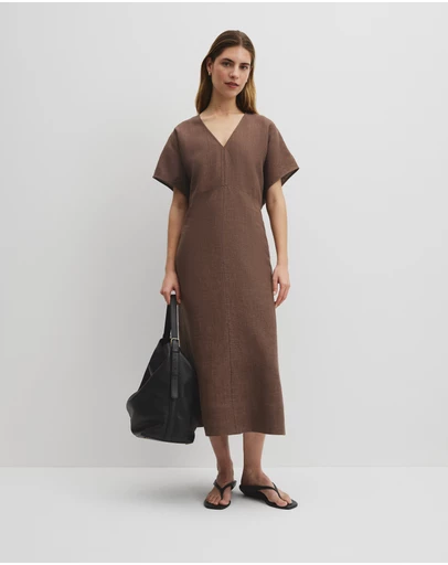 Country Road - Linen Midi Dress