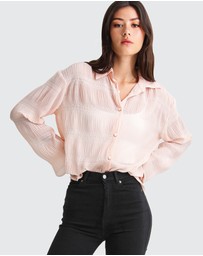 Belle & Bloom - Yoko Shirred Chiffon Blouse