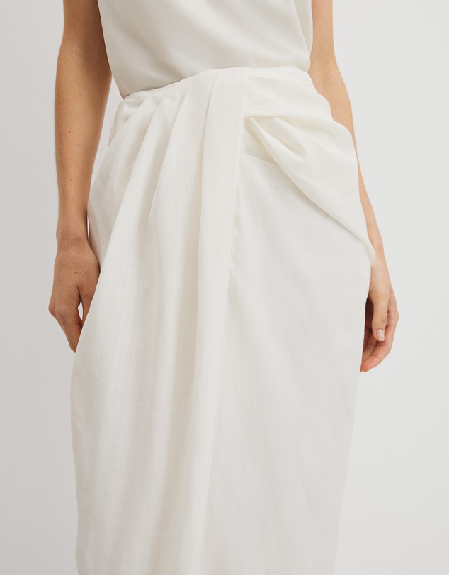 Country Road - Knot Detail Midi Skirt