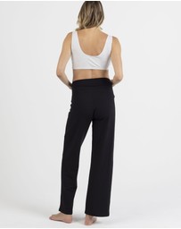 Angel Maternity - Straight Cut Maternity Bamboo Pants in Black