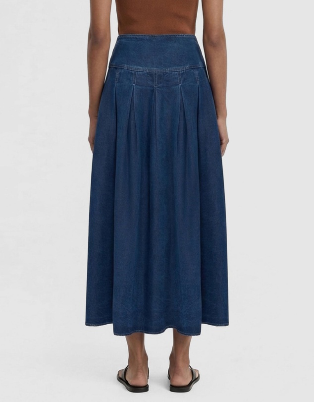 Staple the Label - Roma Chambray Midi Skirt