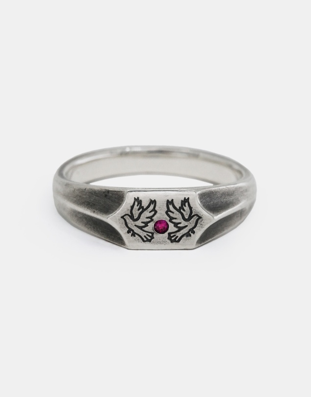 SUE THE BOY - 2 Birds 1 Stone Signet Ring