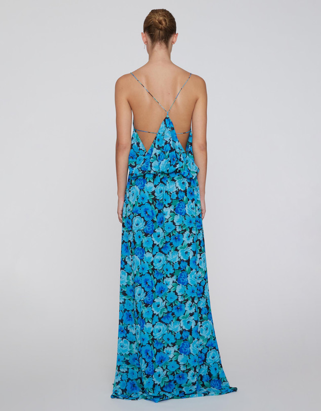 ROTATE - Chiffon Maxi Slit Dress