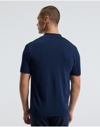 Calibre - Cable Short Sleeve Knit Shirt Royal Blue