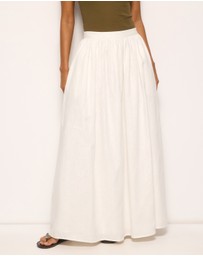AERE - Tiera Gathered Midi Skirt