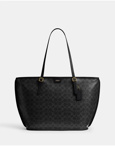 Coach - Signature Coated Canvas Taxi Tote Bag