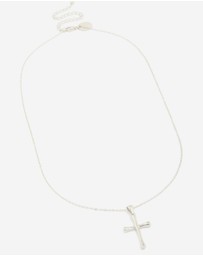 Lovisa - Waterproof Stainless Steel Large Cross Pendant Necklace