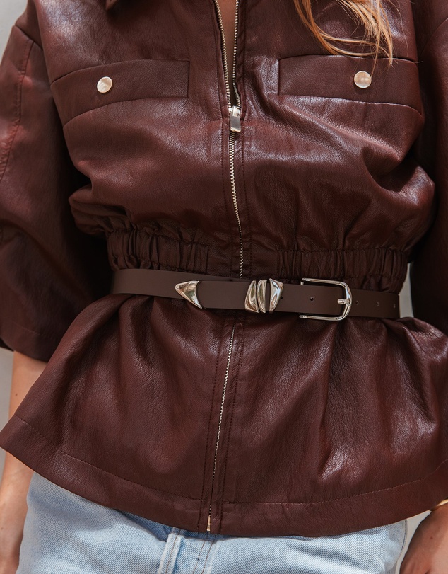 Sol Sana - Crescent Belt Cocoa/Silver