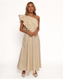 Petal & Pup - Meggy Maxi Dress - Sand/White