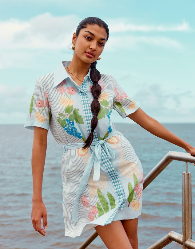 SMWR. by The Somewhere Co - Swan Lake Mini Shirt Dress