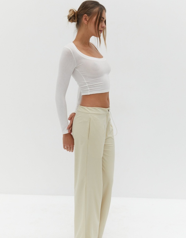 Style Addict - Semi Sheer Long Sleeve Crop Top