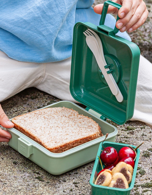 Monbento - Monbento Mb Sandwich Lunch Box Snacky - Green Forest