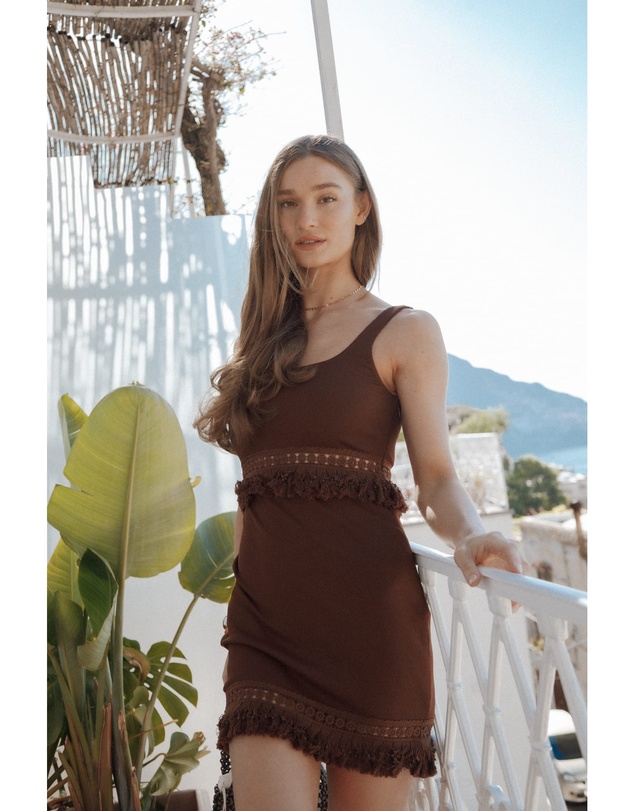 Petal & Pup - Tula Mini Dress - Dark Brown