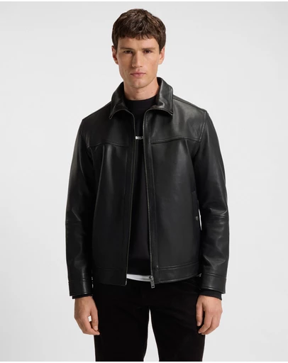 BOSS - Shirt-Style Jacket in Nappa Leather