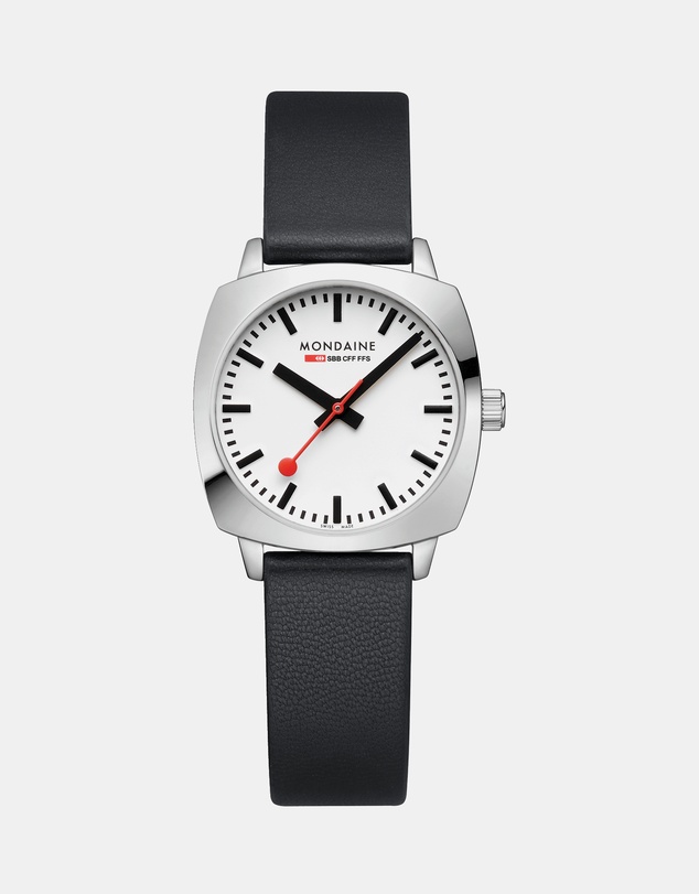 Mondaine - Mondaine Official Swiss Railways Petite Cushion 31mm Vegan Leather Watch