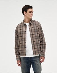 Neuw - Regular Fit Linen Plaid Shirt