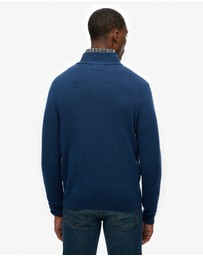 Superdry - Wool Blend Half Zip Slim Fit Jumper