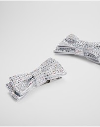 Country Road - Crystal Bow Clips Pack Of 2