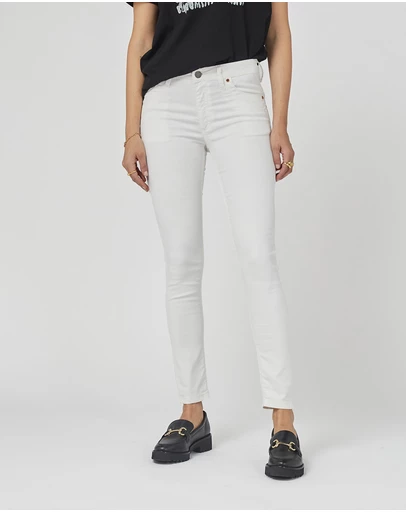 DRICOPER DENIM - Lauren Coated White Jeans