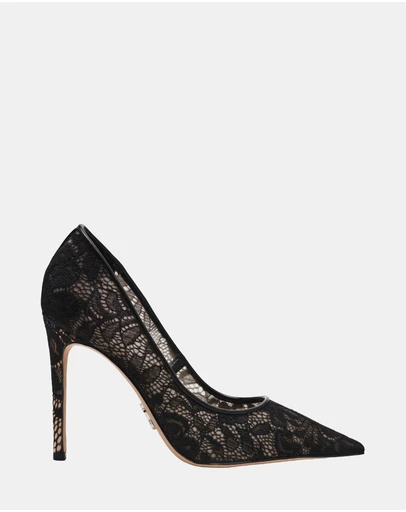 Steve Madden - Thrive-LM Black Lace Heels