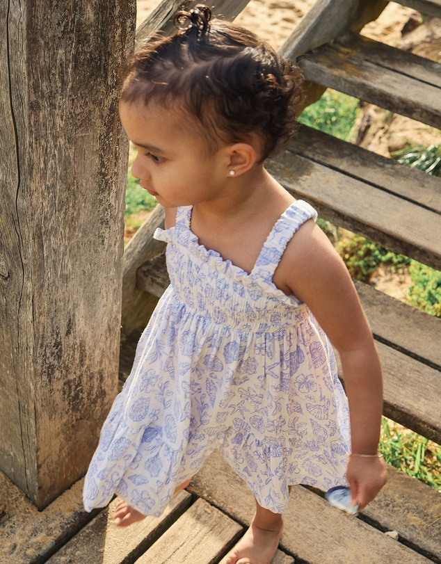 Kynd Baby - Shirred Dress in Coconut