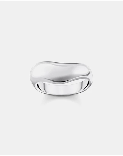 THOMAS SABO - Ring with curved shape silver